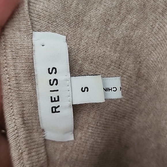 Reiss Claudine Draped stretch-jersey bodycon dress Size Small in Neutral - Picture 9 of 10